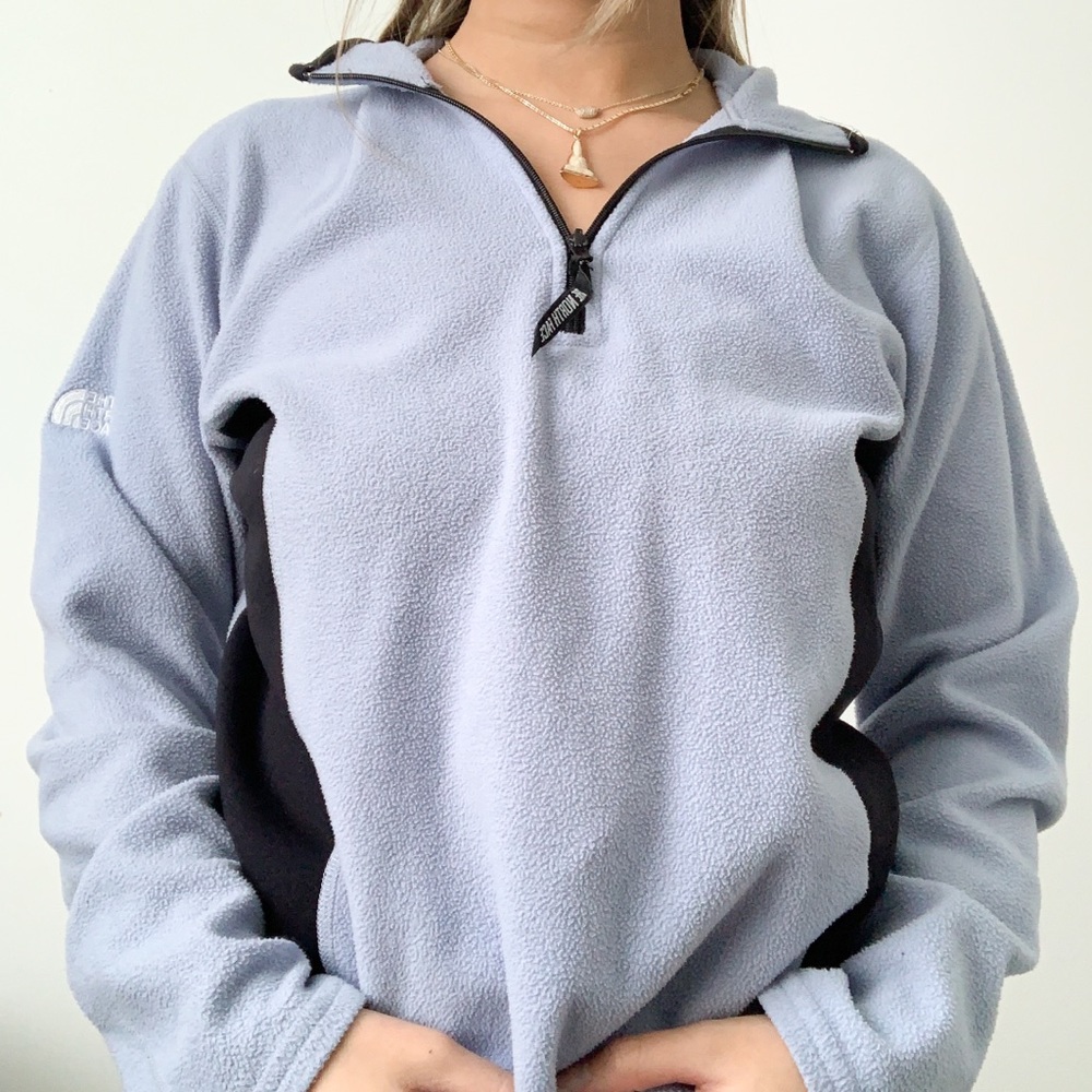 north face | light blue pullover